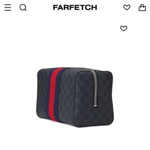 Gucci Black GG Supreme Toiletry Case